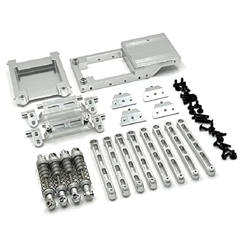 KLAPR MN78 Metallabsorber Verbindungsstange Servohalterung Beam Tower für MN78 MN-78 MN 78 1/12 RC Autoteile Zubehör (Silber) von KLAPR