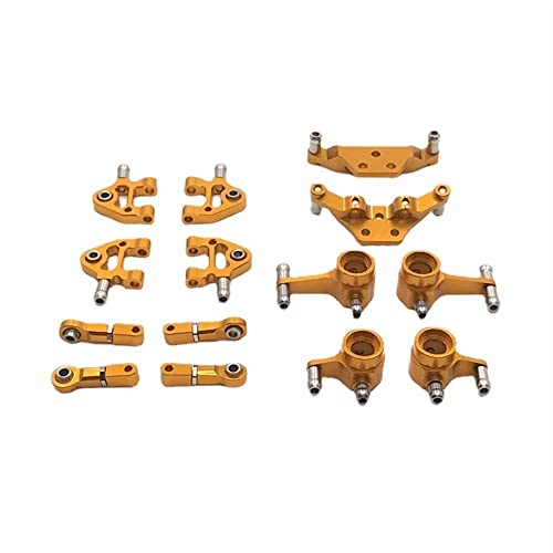 KLAPR Metall-Lenkbecher-Kipparm-Absorberplatten-Set für P929 P939 K969 K979 K989 K999 1/28 RC Auto (Gold) von KLAPR