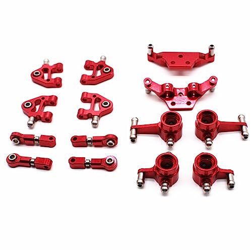 KLAPR Metall-Lenkbecher-Kipparm-Absorberplatten-Set für P929 P939 K969 K979 K989 K999 1/28 RC Auto (Rosso) von KLAPR