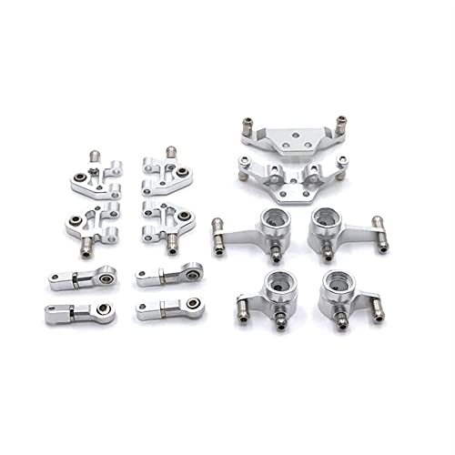 KLAPR Metall-Lenkbecher-Kipparm-Absorberplatten-Set für P929 P939 K969 K979 K989 K999 1/28 RC Auto (Silber) von KLAPR