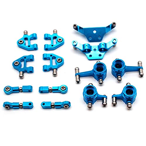 KLAPR Metall-Lenkbecher-Kipparm-Absorberplatten-Set für P929 P939 K969 K979 K989 K999 1/28 RC Auto (blau) von KLAPR