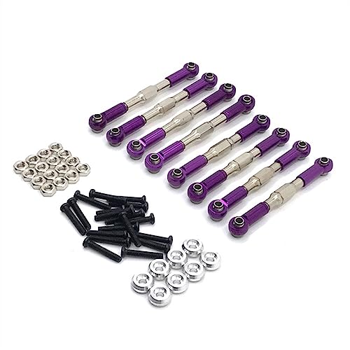 KLAPR Metall-Spurstange für C14, C24, B14, B24, HengLong FeiYu RC Autoteile, Lila, 8 Stück KLAPR Metall-Spurstange für C14, C24, B14, B24, HengLong FeiYu RC Autoteile, Lila, 8 Stück von KLAPR