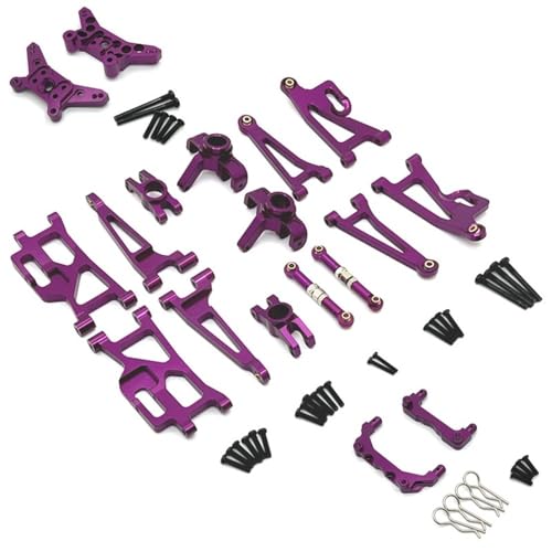 KLAPR Metall-Upgrade, anfällige Teile-Set, für Hyper Go H14BM MJX 14209 14210 1/14 RC Autoteile (Farbe: Violett) von KLAPR