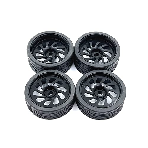 KLAPR Metall-Upgrade, zwei breite und zwei schmale, 26,5 mm Außendurchmesser, Rennrad, für Auto 1/28 RC Autoteile (Nero) von KLAPR