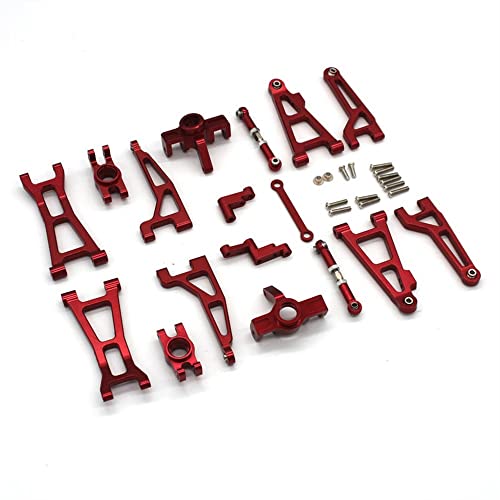 KLAPR Metall-Upgrade-Teile gefährdete Teile Set für MJX H16 16207 16208 16209 16210 Modell ferngesteuertes Auto Ersatzzubehör (Farbe: Rosso) von KLAPR