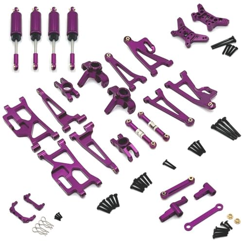 KLAPR Metall-Upgrade und Modifikation, anfällige Teile-Set, für Hyper Go H14BM MJX 1/14 MJX 14209 14210 RC Autoteile (Farbe: Violett) von KLAPR