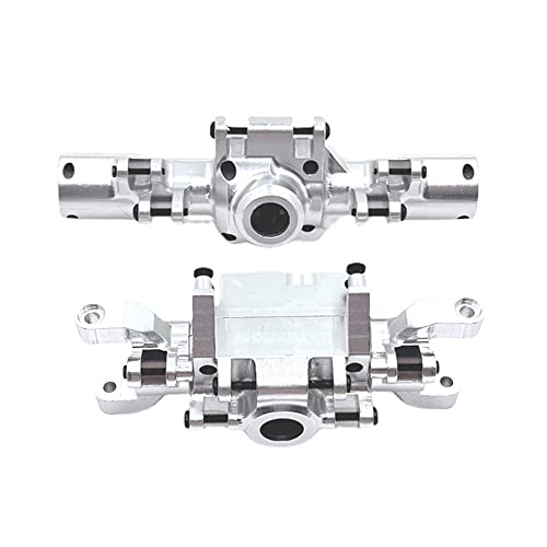 KLAPR Metallgehäuse für Vorder- und Hinterachse, CNC-Prozess, für 1/10 ZP1001 ZP1002 ZP1003 ZP1004 RC Autoteile (Silber) von KLAPR