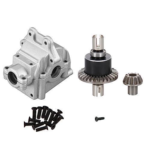 KLAPR Metallgetriebegehäuse und Differential für 144001 144002 144010 124016 124019 Teile (Silber, 1 Set) von KLAPR