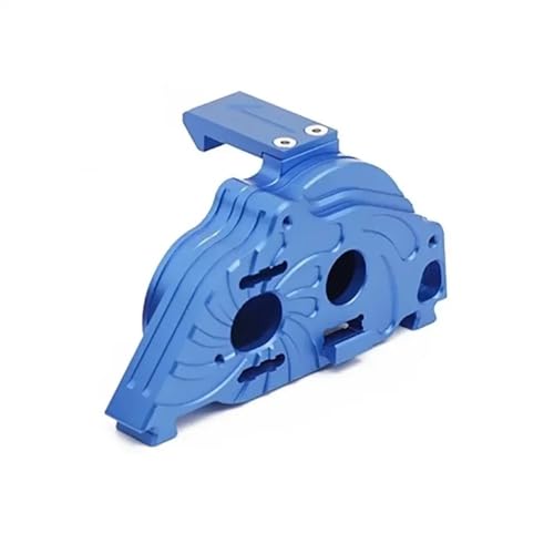 KLAPR Metallzentrum-Getriebemotorhalterung Getriebe für Arrma 1/10 Granit Senton Big Rock Vorteks Typhon RC Auto Upgrade-Teile (Farbe: Blau) von KLAPR