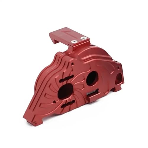 KLAPR Metallzentrum-Getriebemotorhalterung Getriebe für Arrma 1/10 Granit Senton Big Rock Vorteks Typhon RC Auto-Upgrade-Teile (Farbe: Rosso) von KLAPR