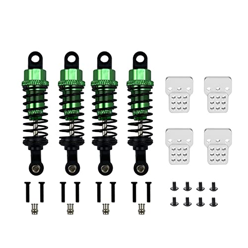 KLAPR Ölgefüllter Metallabsorber mit Turm für C14 C24 MN D90 D91 MN99 99s RC Auto, verstellbare Upgrade-Teile, Grün, 4 Stück von KLAPR