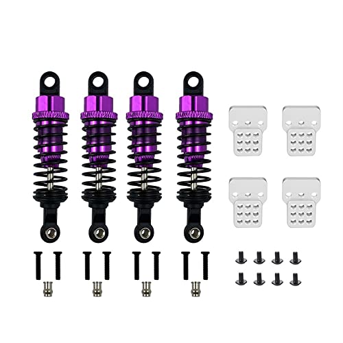 KLAPR Ölgefüllter Metallabsorber mit Turm für C14 C24 MN D90 D91 MN99 99s RC Auto, verstellbare Upgrade-Teile, Violett, 4 Stück KLAPR Ölgefüllter Metallabsorber mit Turm für C14 C24 MN D90 D91 MN99 99s RC Auto, verstellbare Upgrade-Teile, Violett, 4 Stück von KLAPR