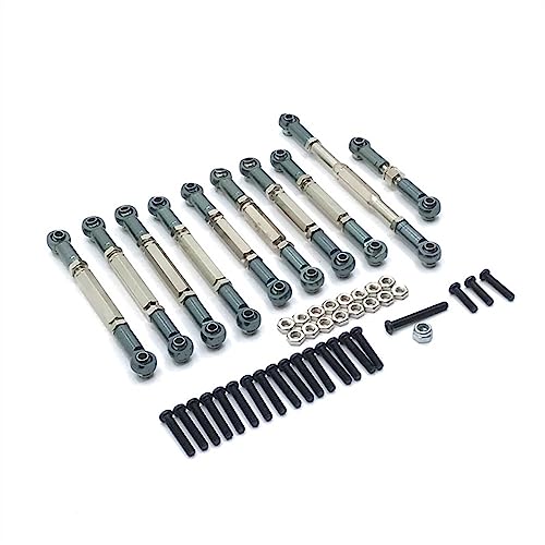 KLAPR Verstellbare Spurstange aus Metall für C14, C24, B14, B24, HengLong FeiYu RC Autoteile, Dunkelgrau, 10 Stück KLAPR Verstellbare Spurstange aus Metall für C14, C24, B14, B24, HengLong FeiYu RC Autoteile, Dunkelgrau, 10 Stück von KLAPR