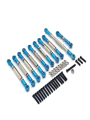 KLAPR Verstellbare Spurstange aus Metall für C14, C24, B14, B24, HengLong FeiYu RC Autoteile, Himmelblau, 10 Stück KLAPR Verstellbare Spurstange aus Metall für C14, C24, B14, B24, HengLong FeiYu RC Autoteile, Himmelblau, 10 Stück von KLAPR