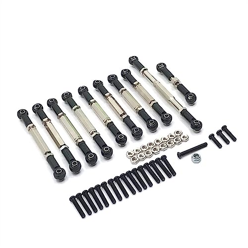 KLAPR Verstellbare Spurstange aus Metall für C14 C24 B14 B24 HengLong FeiYu RC Autoteile (Nero), 10 Stück von KLAPR