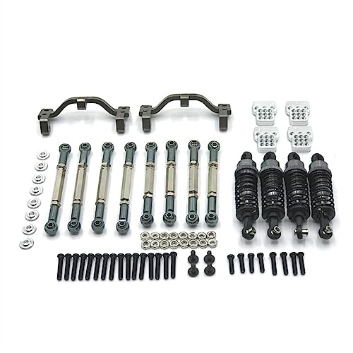 KLAPR Verstellbarer Spurstangen-Absorber aus Metall, für C14, C24, B14, B24, HengLong FeiYu RC Autoteile, Dunkelgrau KLAPR Verstellbarer Spurstangen-Absorber aus Metall, für C14, C24, B14, B24, HengLong FeiYu RC Autoteile, Dunkelgrau von KLAPR