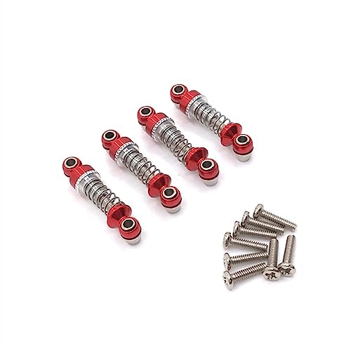 Metal Upgrade Einstellbarer Absorber für 1/28 284131 K969 K979 K989 K999 P929 P939 RC Auto-Ersatzteile (Rosso) von KLAPR