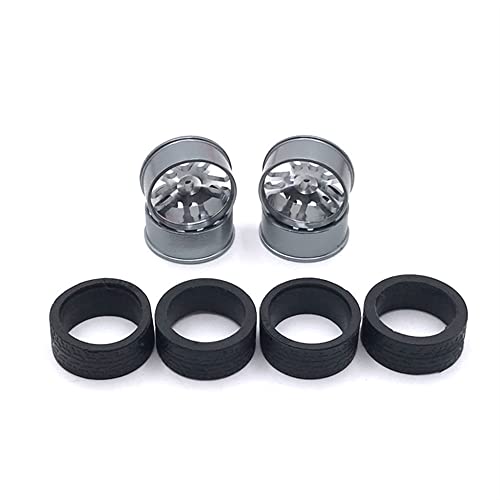 Metall-Rennräder für 1/28 284131 K969 K979 K989 K999 P929 P939 Iw04m MINI-Q MIMI-Z RC Autoteile (dunkelgrau) von KLAPR