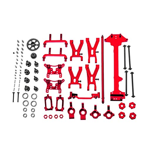 Metall-Schwenkarm-Lenkbecher-Set, 19-teiliges Set für WLtoys 1/18 A949 A959 A969 A979 K929 RC Autoteile (Rosso) von KLAPR