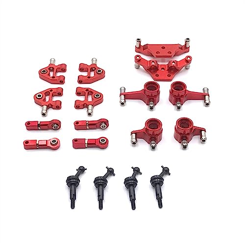 Metall-Schwenkarm-Lenkbecherhalterung, Antriebswelle für 1/28 284131 K969 K979 K989 K999 P929 P939 RC Autoteile (Rosso) von KLAPR