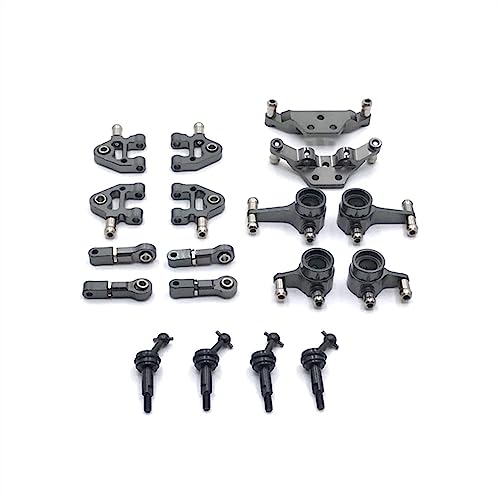 Metall-Schwenkarm-Lenkbecherhalterung, Antriebswelle für 1/28 284131 K969 K979 K989 K999 P929 P939 RC-Autoteile (dunkelgrau) von KLAPR