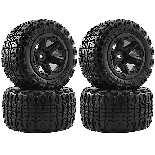 Monstertruck-Buggy-Reifen, 104 mm, 1/10, 12 mm, Sechskant, für Tamiya Upgrade-Teile (Nero), 4 Stück von KLAPR