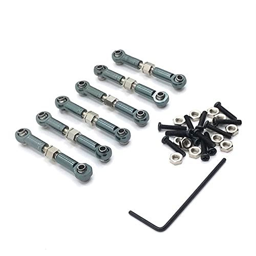 Passend für 1/18 A949, A959, A969, A979, K929, RC-Automobil-Metall-Upgrade-Zubehör, verstellbares Zugstangen-Modifikationszubehör (Grigio) von KLAPR