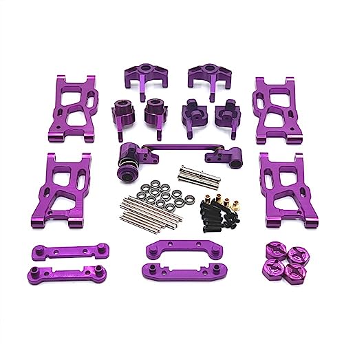Passend für 144001 144010 124017 124019 124007 RIaarIo XDKJ-001 XDKJ-006 AM-X12 Metall-Upgrade-Teile-Kit RC Car OP Zubehör (lila) von KLAPR