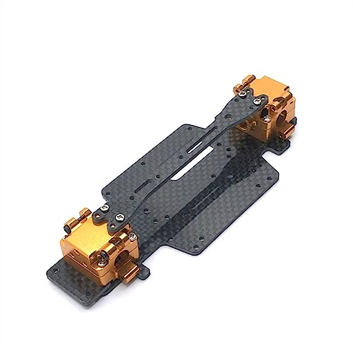 Upgrade Carbon Fiber Bottom Plate Getriebe Radstand 98-102 mm für 1/28 284131 K969 K979 K989 K999 P929 P939 RC Autoteile (Giallo) von KLAPR