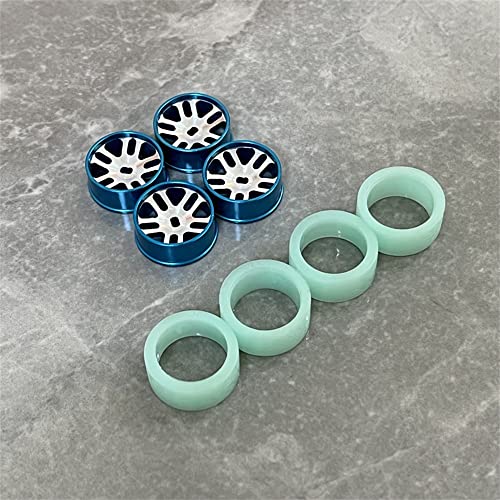 Verbesserte 24 mm beleuchtete Rennräder für 1/28 284131 K989 K969 K979 K999 P929 P939 Iw04m Auto RC Autoteile (Himmelblau) von KLAPR