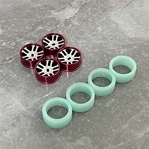 Verbesserte 24 mm beleuchtete Rennräder für 1/28 284131 K989 K969 K979 K999 P929 P939 Iw04m Auto RC Autoteile (Rosso) von KLAPR