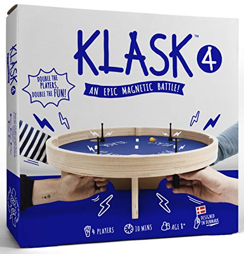 KLASK 4: The 4 Player Magnetic Party Game of Skill - for Kids and Adults of All Ages That’s Half Foosball, Half Air Hockey KLASK 4: The 4 Player Magnetic Party Game of Skill - for Kids and Adults of All Ages That’s Half Foosball, Half Air Hockey von KLASK