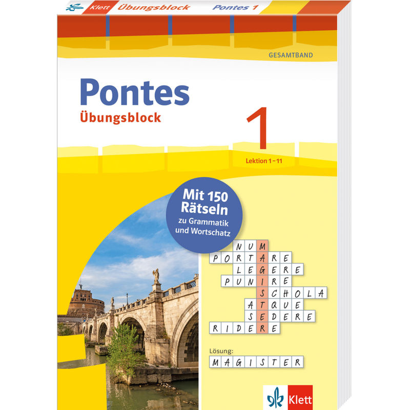 Pontes Übungsblock / Pontes 1 Gesamtband (ab 2020) - Übungsblock zum Schulbuch 1. Lernjahr von KLETT LERNTRAINING