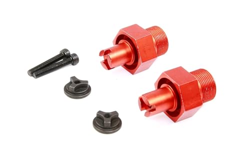 KLHYTGFA Quick Release Metall Vorne oder Hinten Hex Hub Erweiterte Achse Kit for 1/5 HPI ROF-UN ROV-AN KM BA-JA 5B 5T 5SC for RC Auto Teile(5SC Front Red 95143) von KLHYTGFA