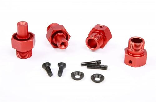 KLHYTGFA Quick Release Metall Vorne oder Hinten Hex Hub Erweiterte Achse Kit for 1/5 HPI ROF-UN ROV-AN KM BA-JA 5B 5T 5SC for RC Auto Teile(Quick 1Set Red 85313) von KLHYTGFA