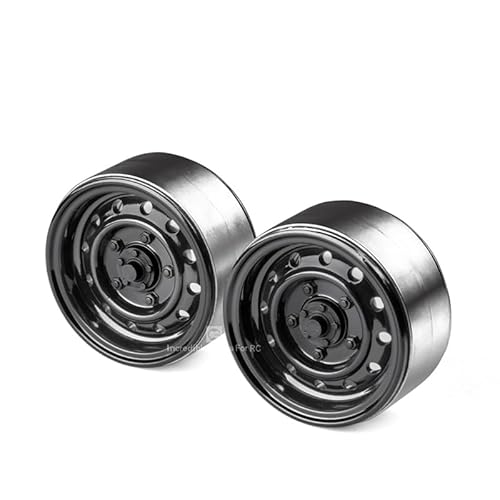 KLHYTGFA Simulation Metall 1,9 Zoll Radnabe Reifenschloss for 1/10 RC Crawler Car Trax-xas TRX4 SCX10 RC4WD Zubehör(Zwart) von KLHYTGFA