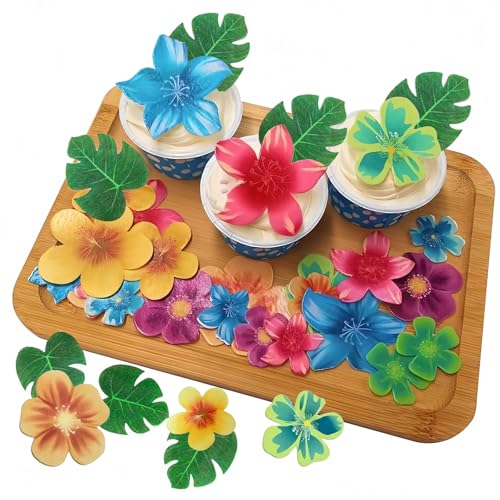 KLINNA 83 Esspapier Tortendeko: 35 Essbare Blumen, 48 Essbare Blätter als Cupcake Topper. Dschungel Geburtstag Dekoration, ideal für Hawaii Partys & Kuchenschmuck KLINNA 83 Esspapier Tortendeko: 35 Essbare Blumen, 48 Essbare Blätter als Cupcake Topper. Dschungel Geburtstag Dekoration, ideal für Hawaii Partys & Kuchenschmuck von KLINNA