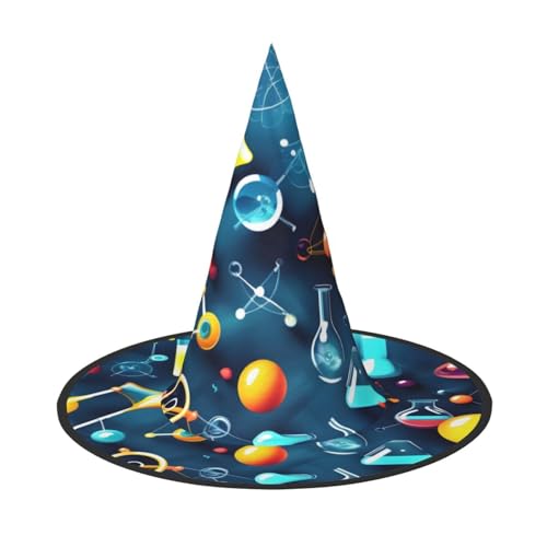 KLJnmbb Abstrakter Hexenhut für Erwachsene und Jugendliche, Unisex, für Halloween, Partys, Karneval, Kostüme von KLJnmbb