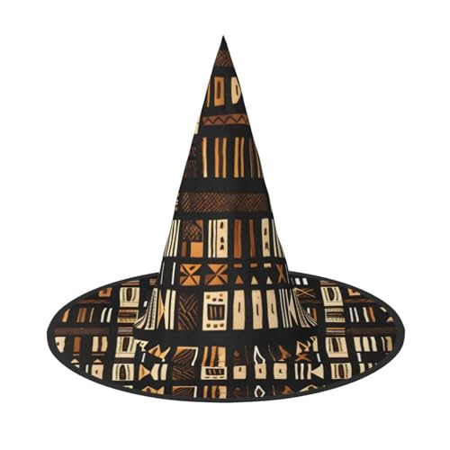 KLJnmbb Afrikanischer Schlammtuch, Tribal-Druck, Unisex, Halloween-Hexenhut, Erwachsene und Teenager, Kappe, Partys, Karneval, Kostüme, Mützen KLJnmbb Afrikanischer Schlammtuch, Tribal-Druck, Unisex, Halloween-Hexenhut, Erwachsene und Teenager, Kappe, Partys, Karneval, Kostüme, Mützen von KLJnmbb