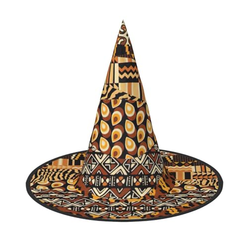 KLJnmbb Afrikanischer Stil, Patchwork-Druck, Unisex, Halloween, Hexenhut, Erwachsene und Teenager, Kappe, Partys, Karneval, Kostüme KLJnmbb Afrikanischer Stil, Patchwork-Druck, Unisex, Halloween, Hexenhut, Erwachsene und Teenager, Kappe, Partys, Karneval, Kostüme von KLJnmbb