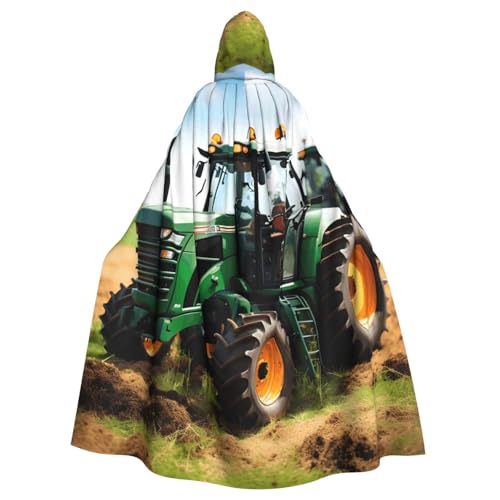 KLJnmbb Company Farm-Traktor-Druck, Halloween-Kapuzenumhang mit lebendiger voller Länge, für Erwachsene, Unisex, Cosplay-Kostüm von KLJnmbb