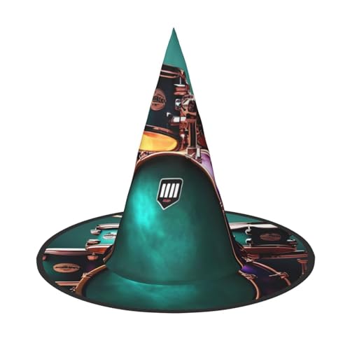 KLJnmbb Cooles Schlagzeug-Set, Druck, Unisex, Halloween, Hexenhut, Erwachsene und Teenager, Kappe, Partys, Karneval, Kostüme, Mützen KLJnmbb Cooles Schlagzeug-Set, Druck, Unisex, Halloween, Hexenhut, Erwachsene und Teenager, Kappe, Partys, Karneval, Kostüme, Mützen von KLJnmbb