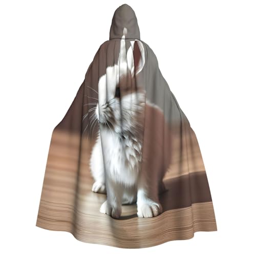 KLJnmbb Cry White Rabbit Print Hooded Cloak Cosplay Adult Halloween Christmas Carnival Theme Parties Versatile KLJnmbb Cry White Rabbit Print Hooded Cloak Cosplay Adult Halloween Christmas Carnival Theme Parties Versatile von KLJnmbb