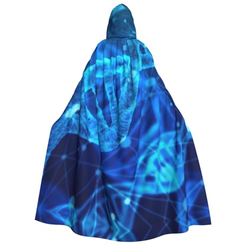 KLJnmbb DNA-Kette, Foto-Druck, Kapuzenumhang, Cosplay, Erwachsene, Halloween, Weihnachten, Karneval, Themenpartys, vielseitig einsetzbar von KLJnmbb