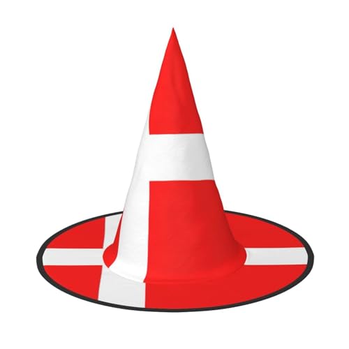 KLJnmbb Dänemark, dänische Flagge, Druck, Unisex, Halloween, Hexenhut, Erwachsene und Teenager, Kappe, Partys, Karneval, Kostüme, Mützen KLJnmbb Dänemark, dänische Flagge, Druck, Unisex, Halloween, Hexenhut, Erwachsene und Teenager, Kappe, Partys, Karneval, Kostüme, Mützen von KLJnmbb