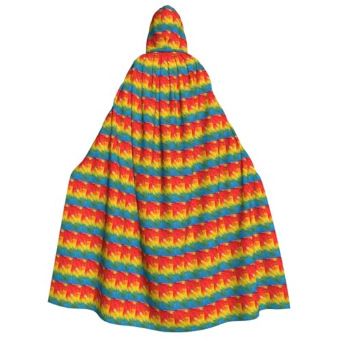 KLJnmbb Fantastischer Papageienfeder-Umhang mit Kapuze, Cosplay, Erwachsene, Halloween, Weihnachten, Karneval, Motto-Partys, vielseitig einsetzbar von KLJnmbb