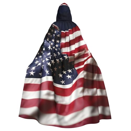 KLJnmbb Feuerwehrmann-Umhang mit amerikanischer Flagge, Halloween-Kapuzenumhang mit lebendiger voller Länge, Unisex, Cosplay-Kostüm für Erwachsene KLJnmbb Feuerwehrmann-Umhang mit amerikanischer Flagge, Halloween-Kapuzenumhang mit lebendiger voller Länge, Unisex, Cosplay-Kostüm für Erwachsene von KLJnmbb