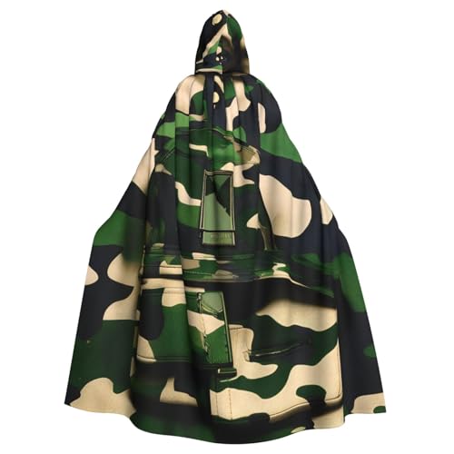 KLJnmbb Grüner Armee-Umhang mit digitalem Camouflage-Druck, Halloween-Kapuzenumhang mit lebendiger voller Länge, Erwachsene, Unisex, Cosplay-Kostüm KLJnmbb Grüner Armee-Umhang mit digitalem Camouflage-Druck, Halloween-Kapuzenumhang mit lebendiger voller Länge, Erwachsene, Unisex, Cosplay-Kostüm von KLJnmbb