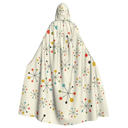 KLJnmbb Halloween-Kapuzenumhang im Retro-Stil, moderner Druck, lebendig, volle Länge, Unisex, Cosplay-Kostüm für Erwachsene von KLJnmbb