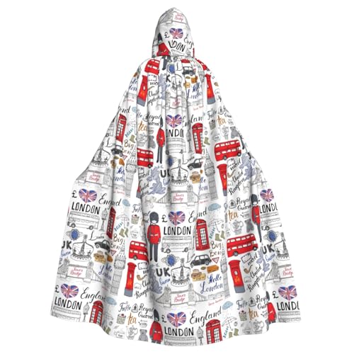 KLJnmbb Halloween-Kapuzenumhang mit Aufschrift "I Love London", für Erwachsene, Unisex, Cosplay-Kostüm KLJnmbb Halloween-Kapuzenumhang mit Aufschrift "I Love London", für Erwachsene, Unisex, Cosplay-Kostüm von KLJnmbb